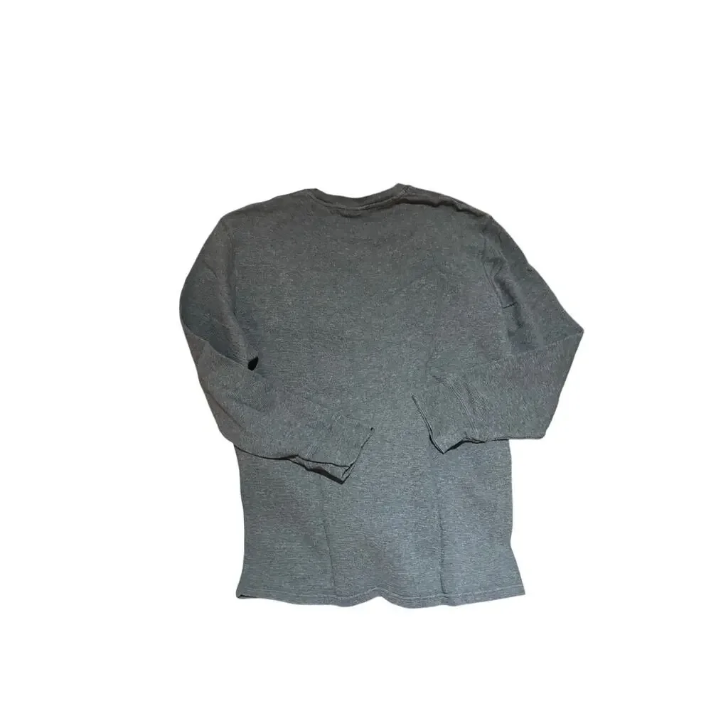 Ralph Lauren xl grey cotton thermal waffle weave sleep shirt euc